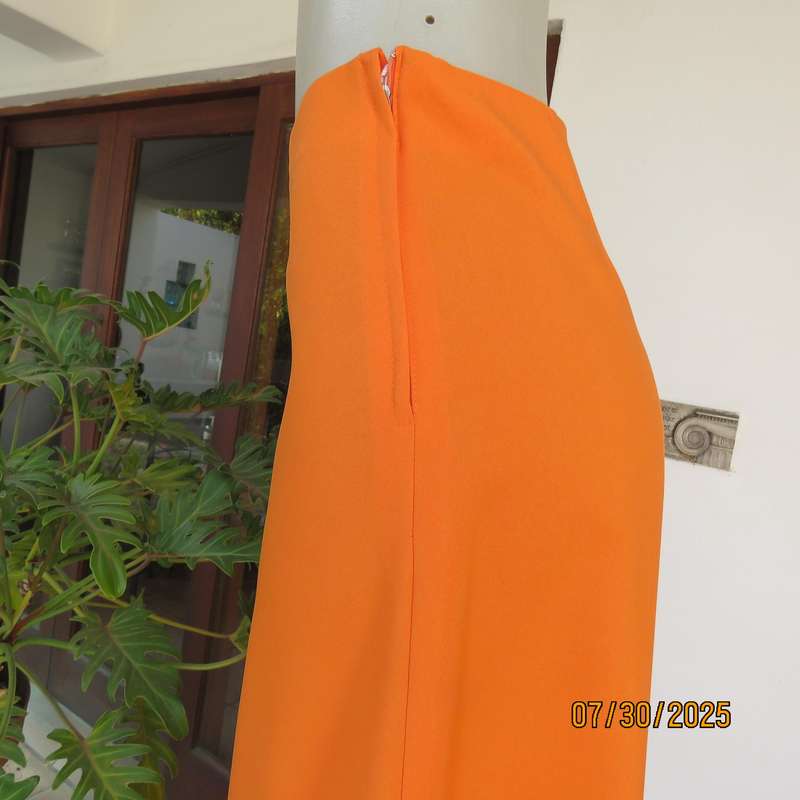 JUDY'S Pride orange bandless ankle length polyester skirt size 38