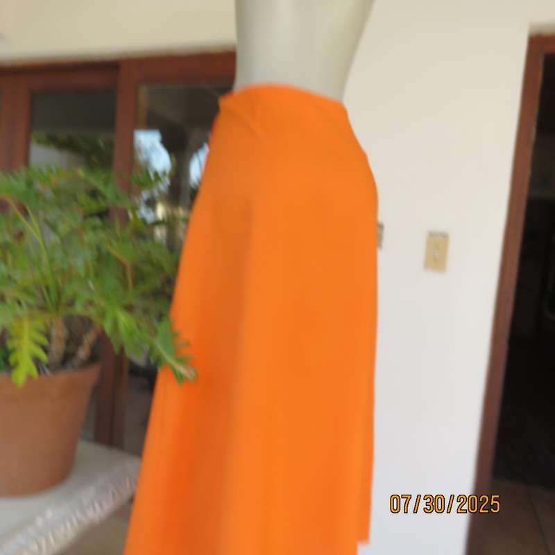JUDY'S Pride orange bandless ankle length polyester skirt size 38