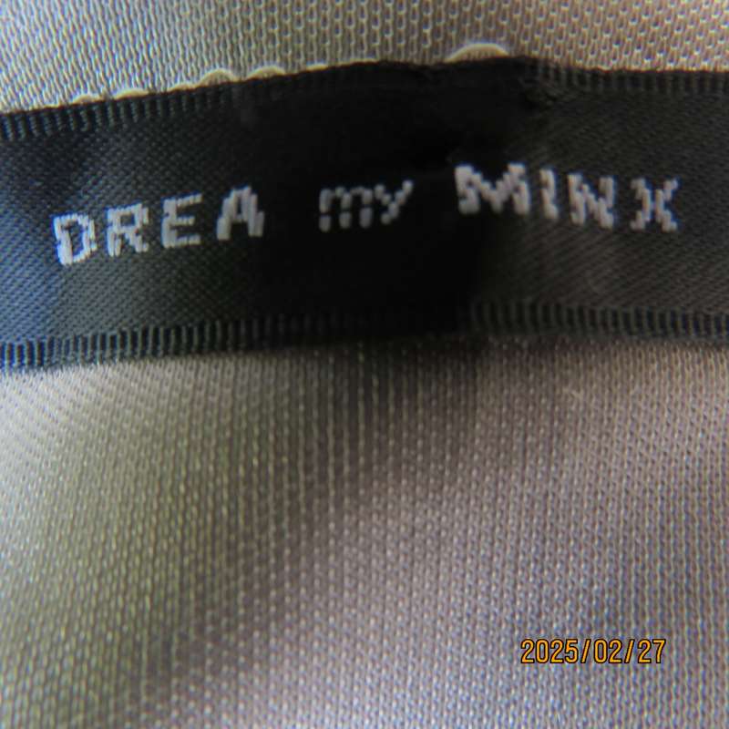 DREA my MINX amazing cream silky poly-nylon nighty. Adjustable straps. Patterned frills. Size 34.