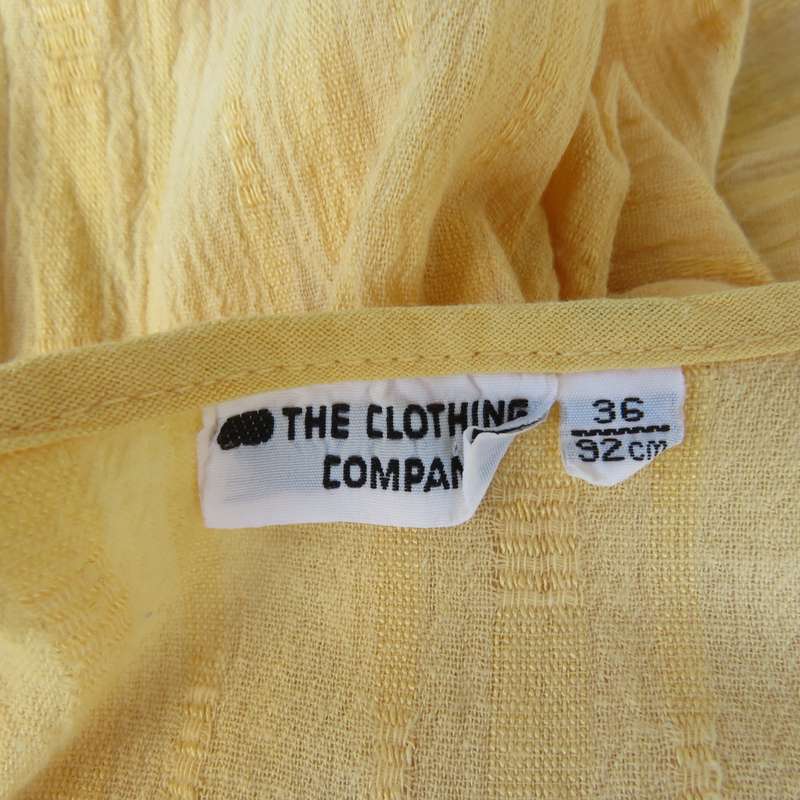 Easy to wear vanilla yellow textured creased polycotton ankle length size 36 dress. Very good cond.