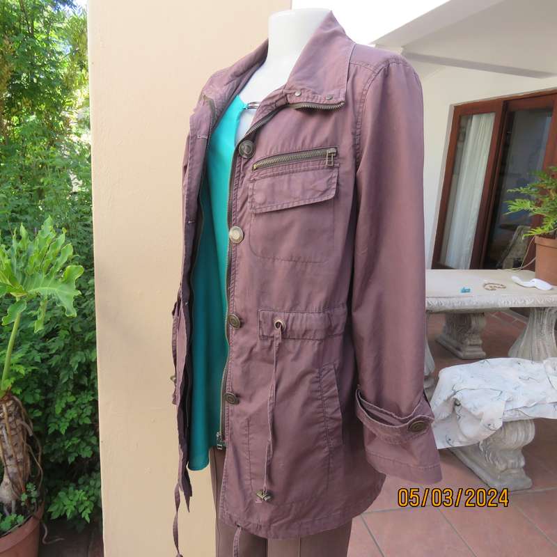 Beautiful structured chocolate brown all seasons 100% cotton jacket. By WOOLWORTHS size 38. As new,