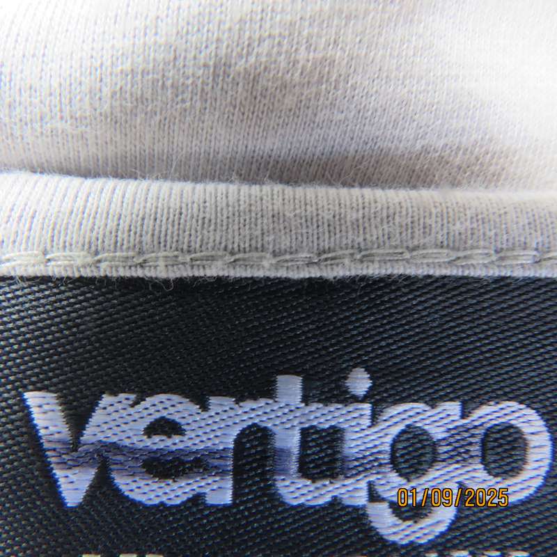 VERTIGO cool silver grey cotton dress. Thin adjustable straps. Sheer bottom frills.Size 32.As new.