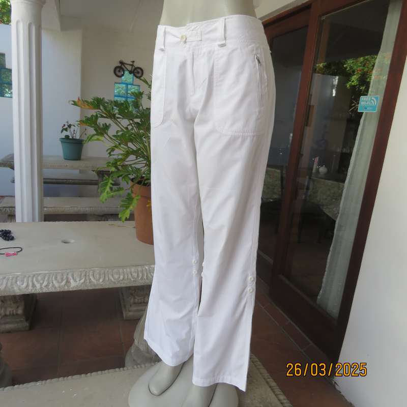 WOOLWORTHS snow white 100% cotton casual size 36 pants. Pockets back-front.