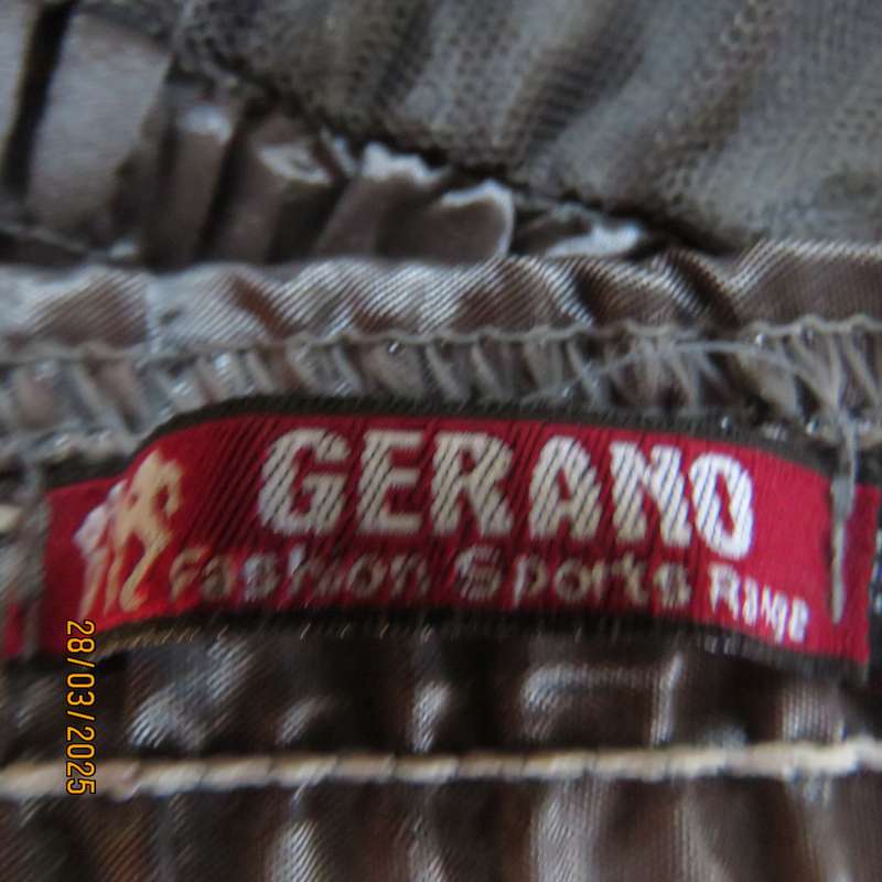 GERANO silvergrey evening dress with sequin bust area. Wide tulle bottom Size 40