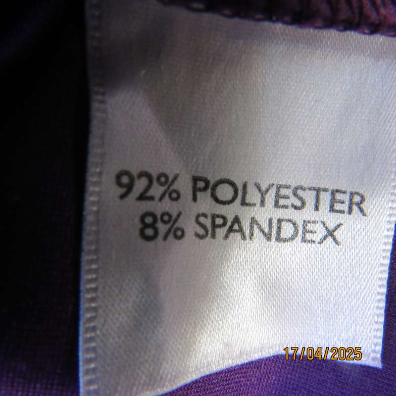 MILADY'S purple long sleeves stretch polyester size 40 top. Rushed front.