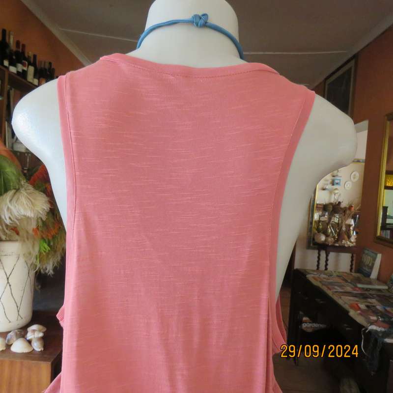EDITION vest in dark mottled peach colour. Size 38.V neck and armholes with sheer edging.As new