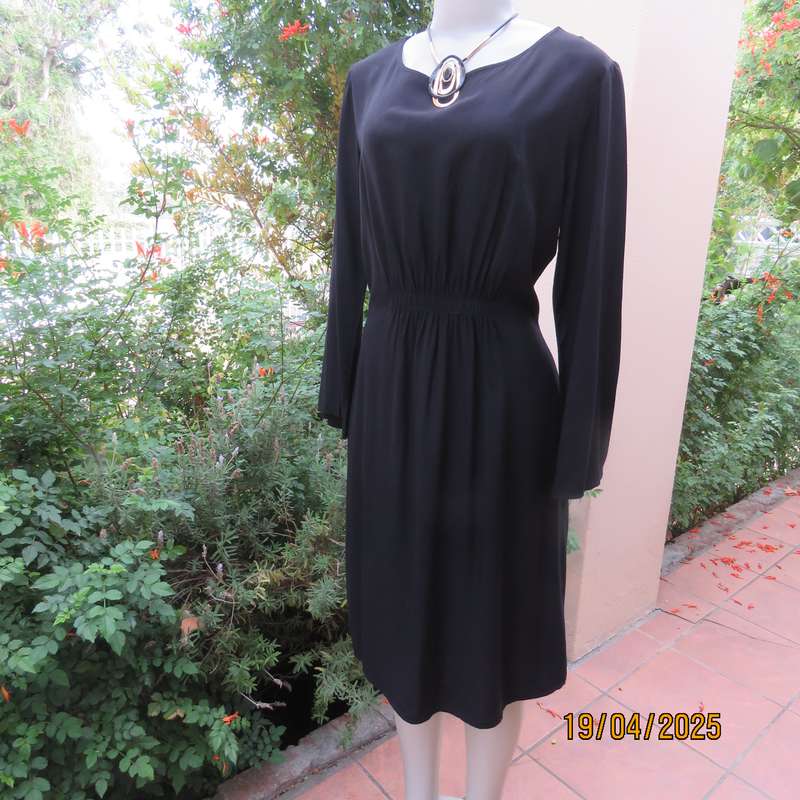 RAGE black long sleeve slip over 100% viscose dress. Size 38
