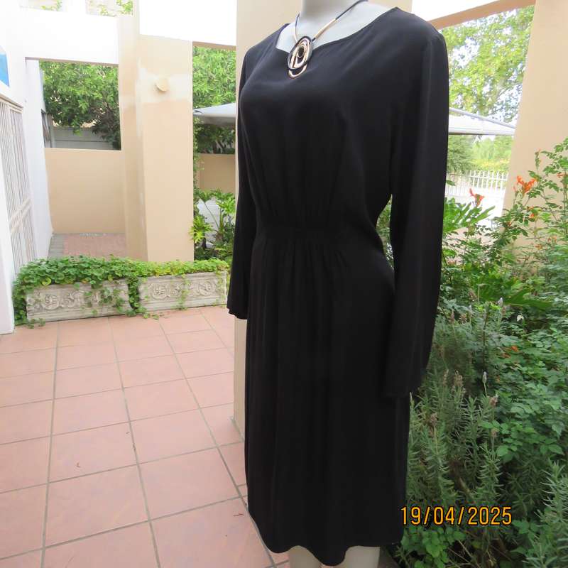 RAGE black long sleeve slip over 100% viscose dress. Size 38