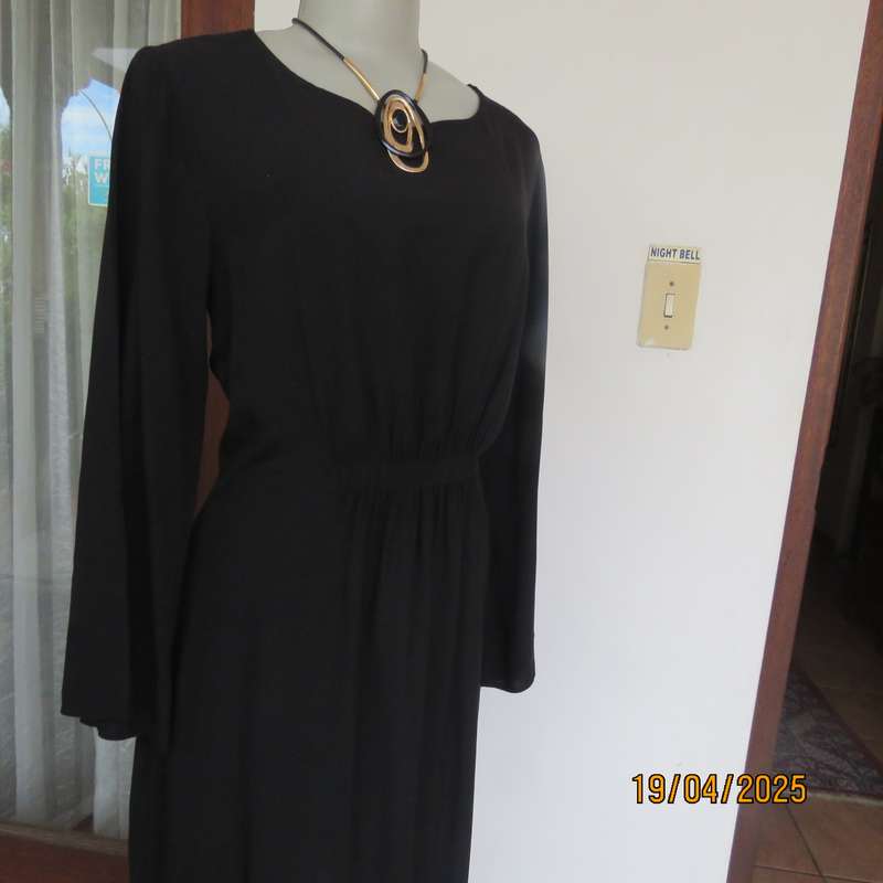 RAGE black long sleeve slip over 100% viscose dress. Size 38