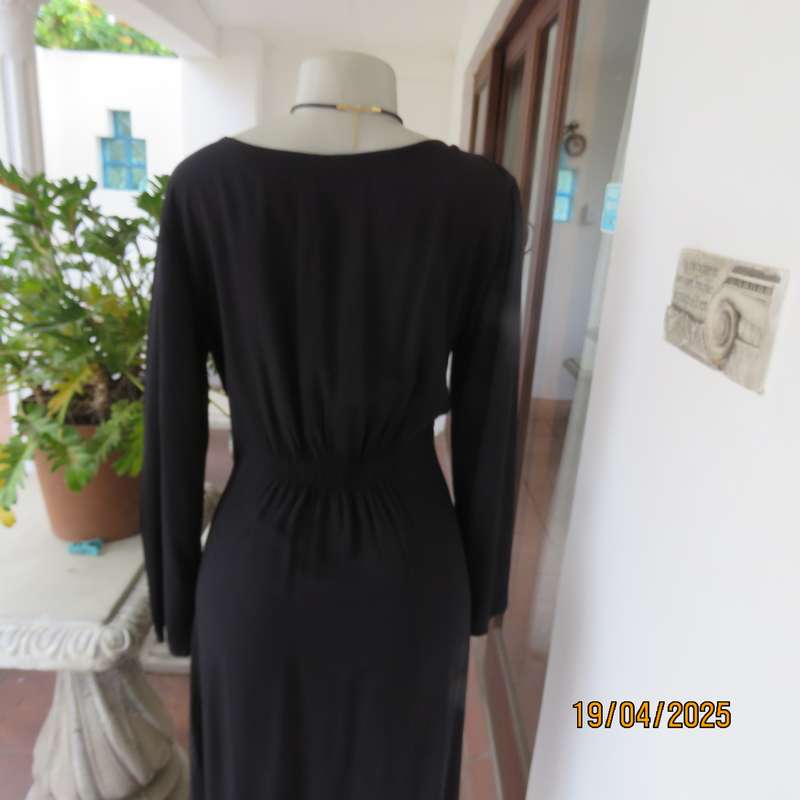 RAGE black long sleeve slip over 100% viscose dress. Size 38