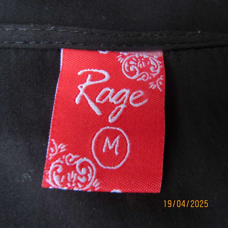 RAGE black long sleeve slip over 100% viscose dress. Size 38