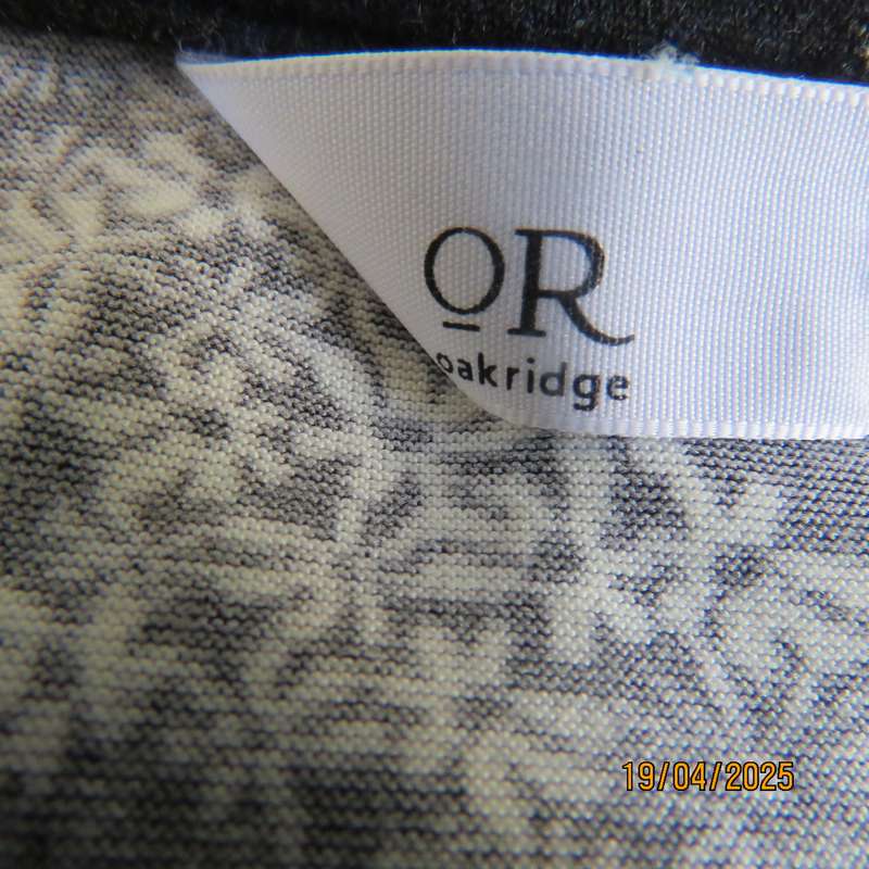 Black very soft stretch polyester with white flowers maternity size 36-38 dress.