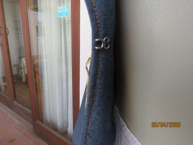 WWW stretch polycotton denim styled jacket. One hook-eye closure. Size 38.