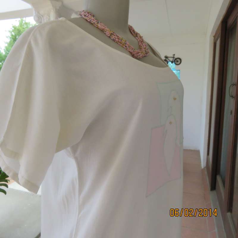 Typical 80's boutique made boutique made dropped waist appliqued dress .Natural colour.Size 36