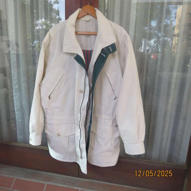 SYMPATEX light beige men's padded jacket size 3XL. Waist drawstring. As new