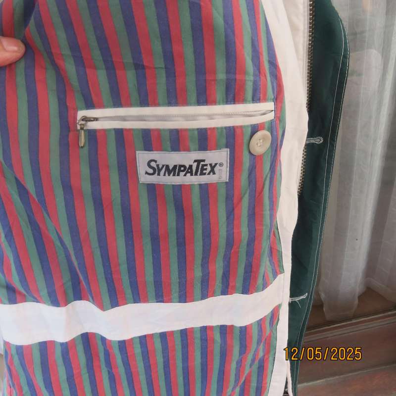 SYMPATEX light beige men's padded jacket size 3XL. Waist drawstring. As new