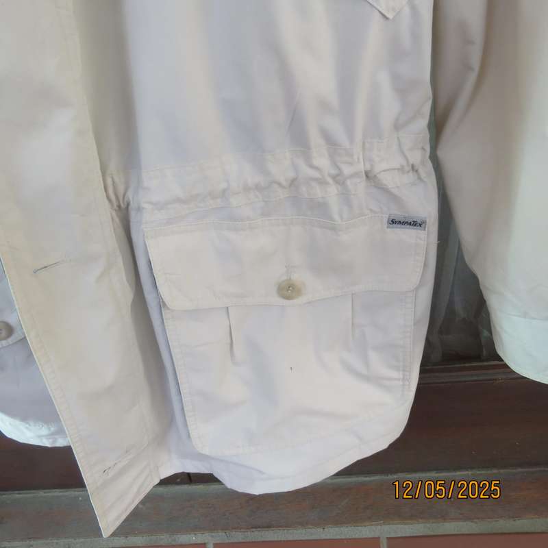 SYMPATEX light beige men's padded jacket size 3XL. Waist drawstring. As new