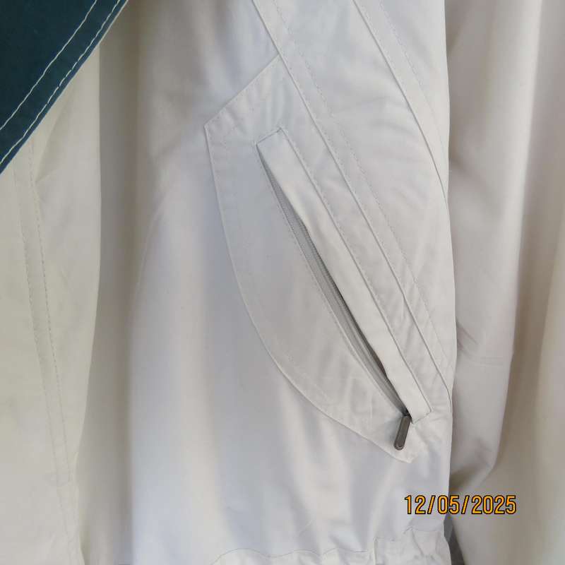 SYMPATEX light beige men's padded jacket size 3XL. Waist drawstring. As new