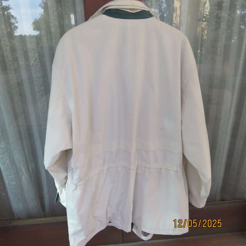 SYMPATEX light beige men's padded jacket size 3XL. Waist drawstring. As new