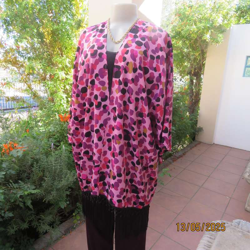 BOX Fashion Cape Town open top in pinks and purples. Fringed hem. Size 42-46.