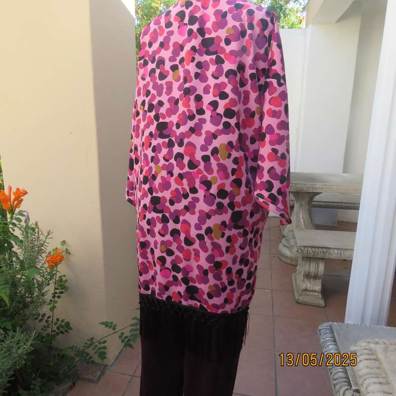 BOX Fashion Cape Town open top in pinks and purples. Fringed hem. Size 42-46.