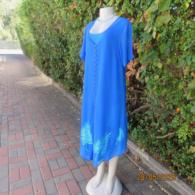 ROMAN original saphire blue 2pc dress-coat ensemble for special occasion. Size 36