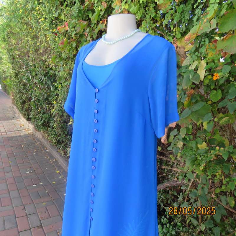 ROMAN original saphire blue 2pc dress-coat ensemble for special occasion. Size 36