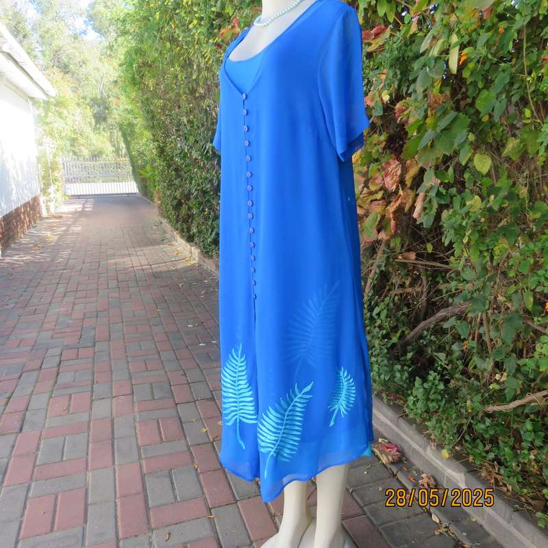 ROMAN original saphire blue 2pc dress-coat ensemble for special occasion. Size 36