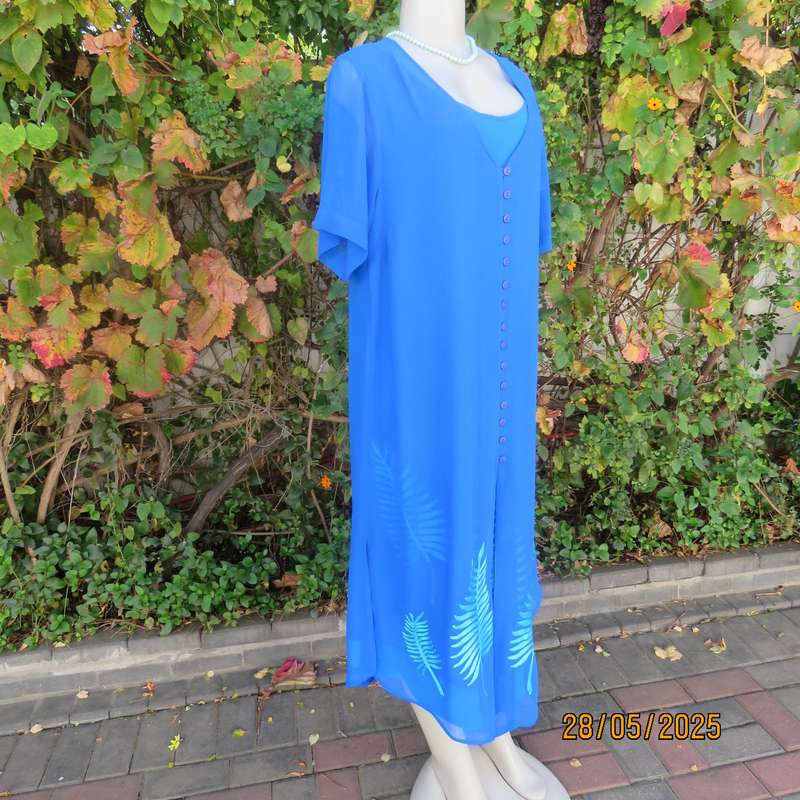 ROMAN original saphire blue 2pc dress-coat ensemble for special occasion. Size 36