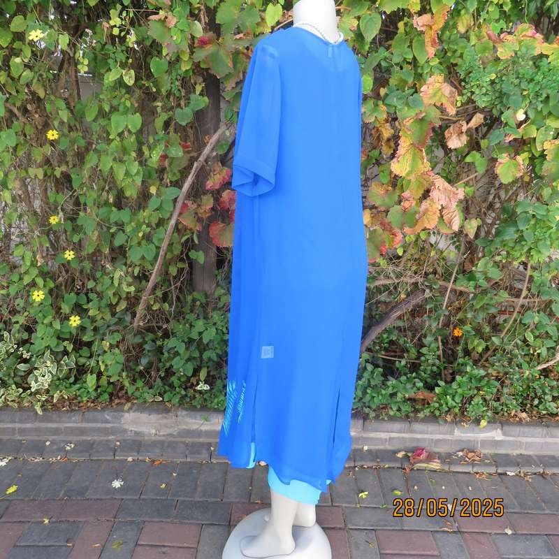 ROMAN original saphire blue 2pc dress-coat ensemble for special occasion. Size 36