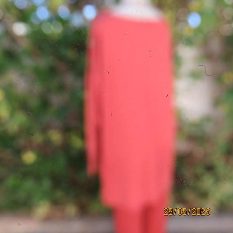 Oversized dark burnt orange long sleeve soft stretch polyester top size 46