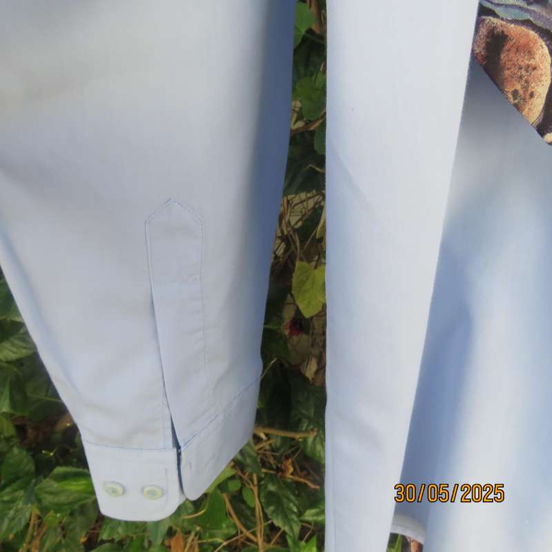 STATURE sky blue men's long sleeve shirt size XL. One pocket. Free tie