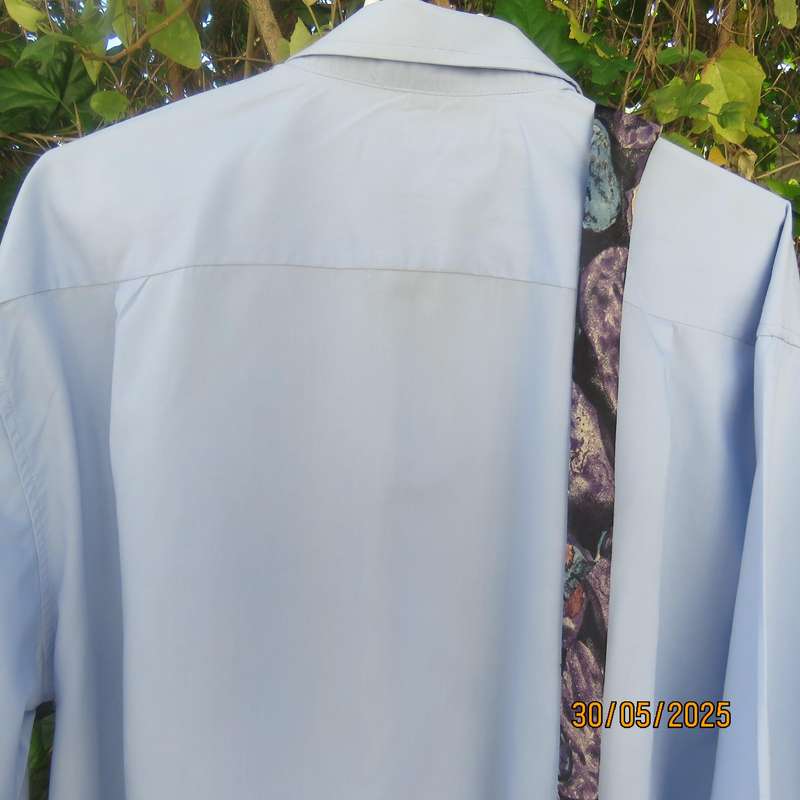 STATURE sky blue men's long sleeve shirt size XL. One pocket. Free tie