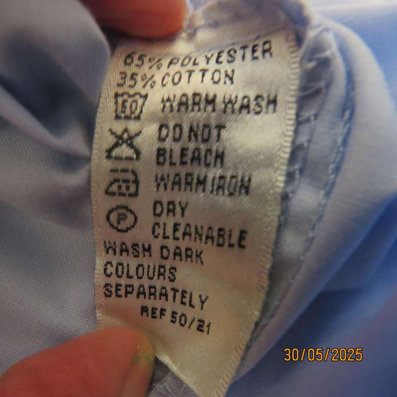 STATURE sky blue men's long sleeve shirt size XL. One pocket. Free tie