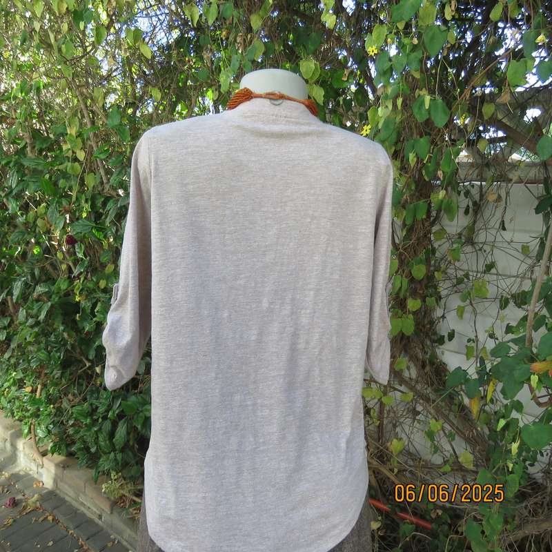 OR stretch polycotton slip over ecru-cream mottled top size 36-12. As new
