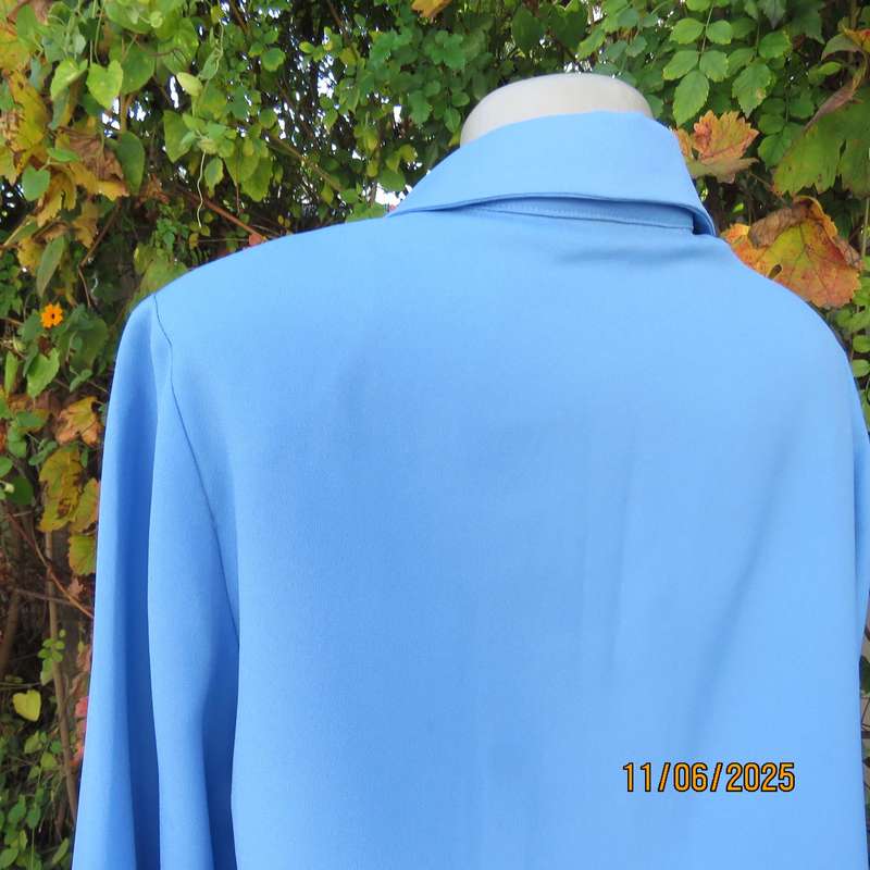 Skyblue boutique made long sleeve button down top. Tucked seams. Size 40