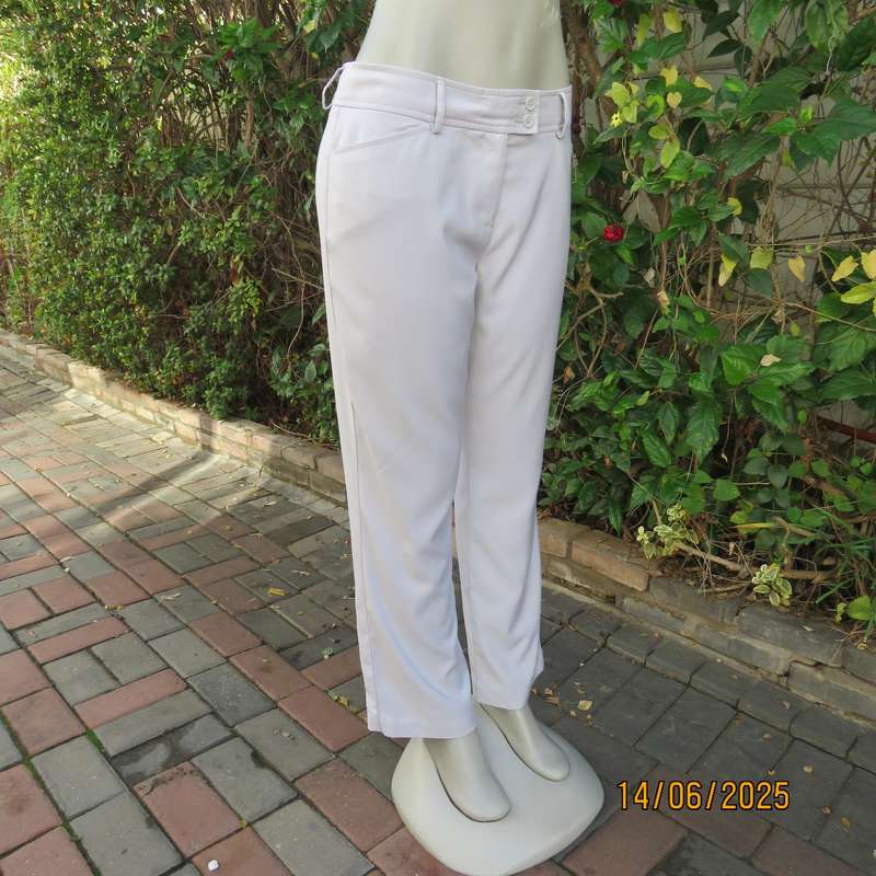 YESSICA CITY pale grey poly-viscose stretch size 38 pants. Front pockets.