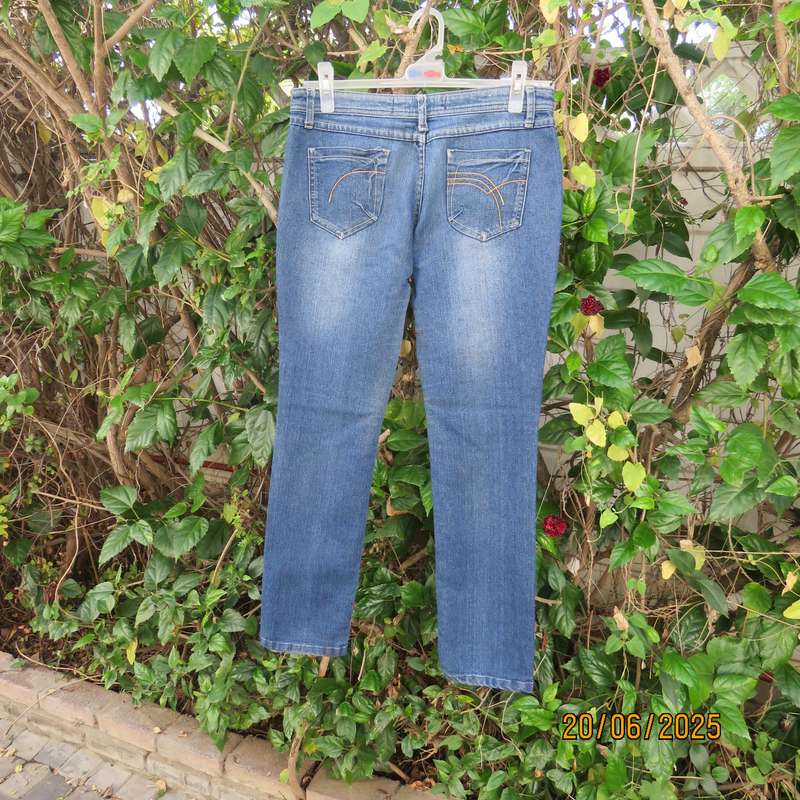 RUBY Xoxo blue denim skinny stretch polycotton jeans for girl 13 to 14yr old.