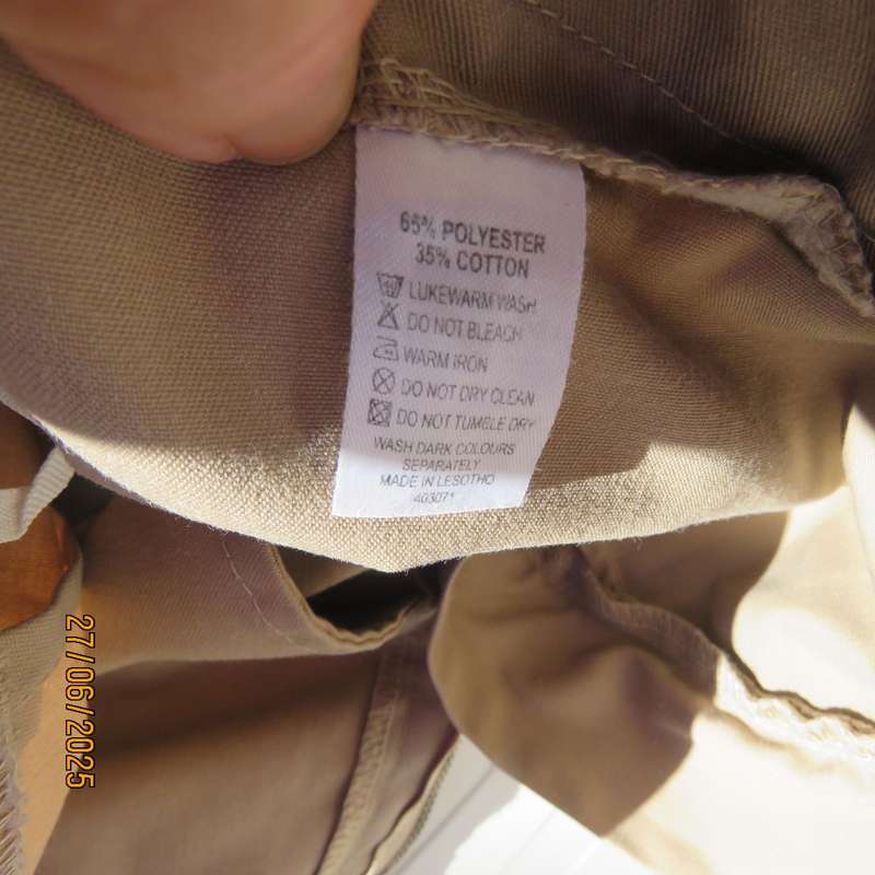 JONSSON ladies oatmeal colour outdoor straight leg pants size 36. New condition.
