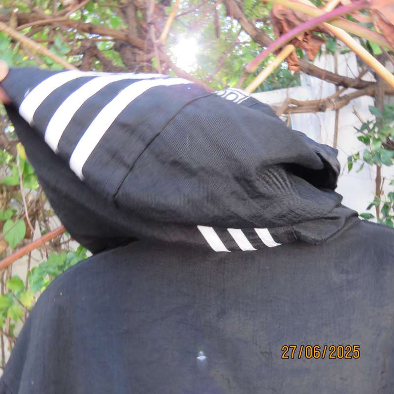ADIDAS black nylon zip-up size large  jacket