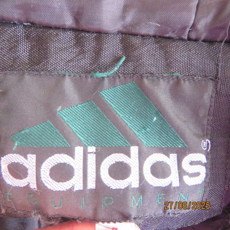 ADIDAS black nylon zip-up size large  jacket