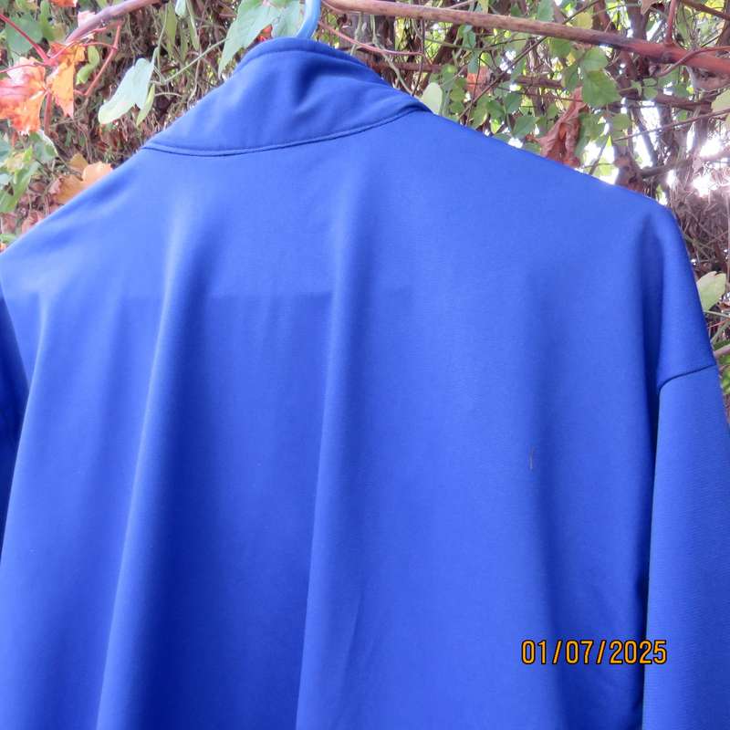 SWD Cricket blue-green zip-up polyester stretch long sleeve jacket size XXL