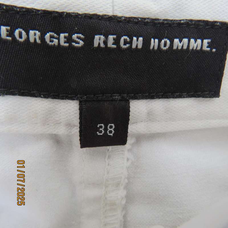 GEORGES RECH white 100% cotton cropped pants size 38. High Quality