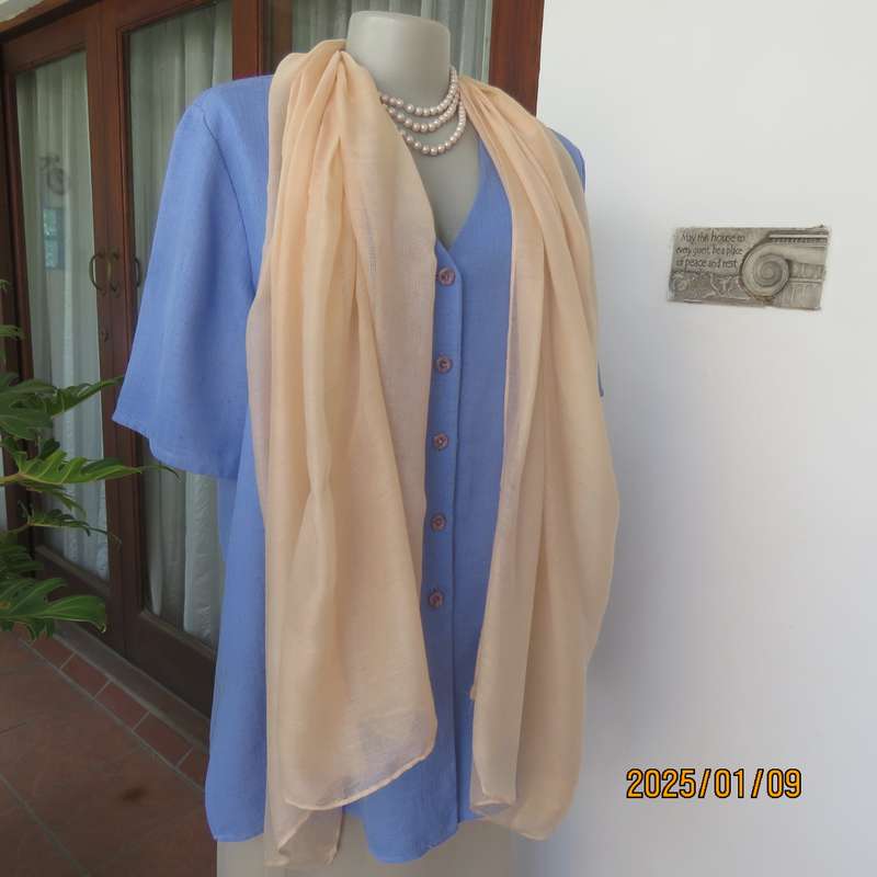 Fabulous fine cotton shawls. Size 182cmx90cm. Rich cream-maroon-peach-grey. Advise colour. New