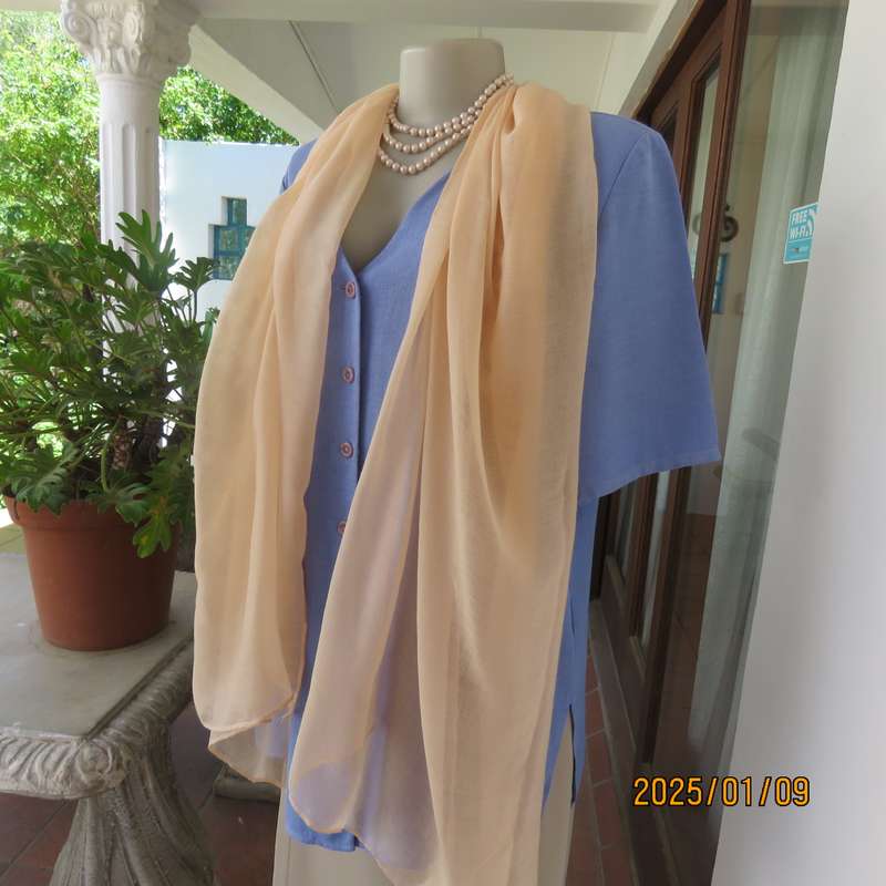 Fabulous fine cotton shawls. Size 182cmx90cm. Rich cream-maroon-peach-grey. Advise colour. New