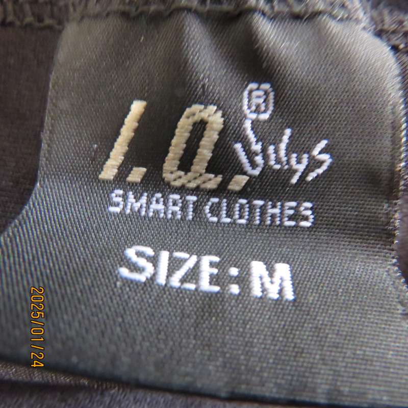 Smart JUDY'S PRIDE black bodyshirt size 32. Stretch cotton with lycra sides. Sheer stretch sleeves.