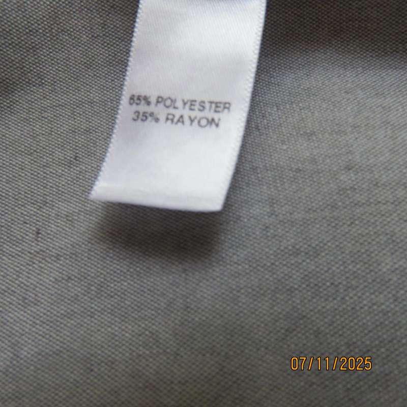 EXACT silver grey A Line paneled skirt with darker grey tiny flowers. Size 38.