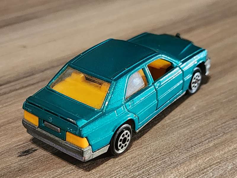 Majorette no 231 Mercedes Benz 190E green. Vintage. Made in France. metal 1/59