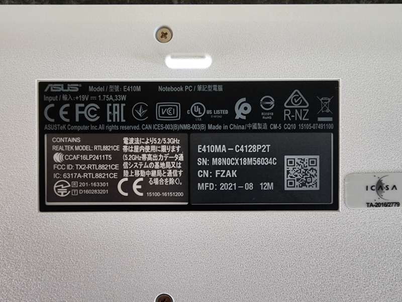 ASUS E410M Notebook