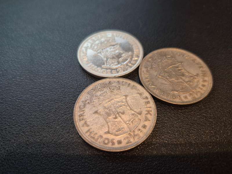 3 Coins - Two and a Half Shillings 1953 1954 1955